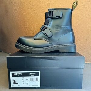 Dr. Martens 1460 x WTAPS 60th Anniversary Black Leather Strap Boots UK 8 EU 42